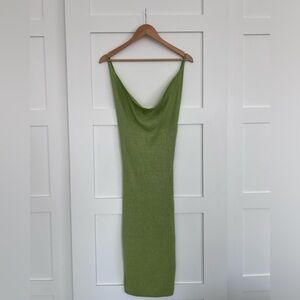 Superdown shamari knitted green dress